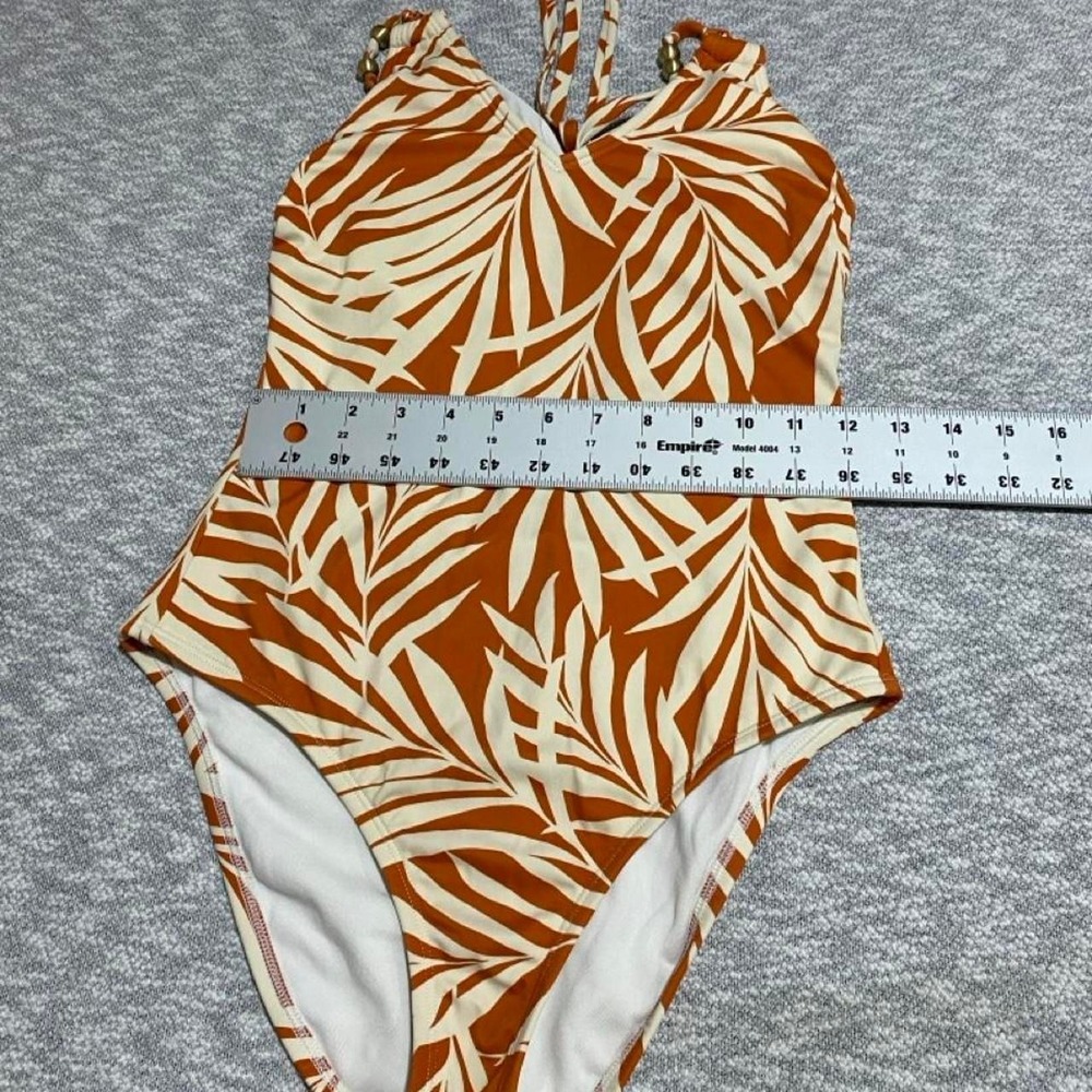 Shade & Shore one piece swimsuit multicolored brown pattern women S. SKU-B933